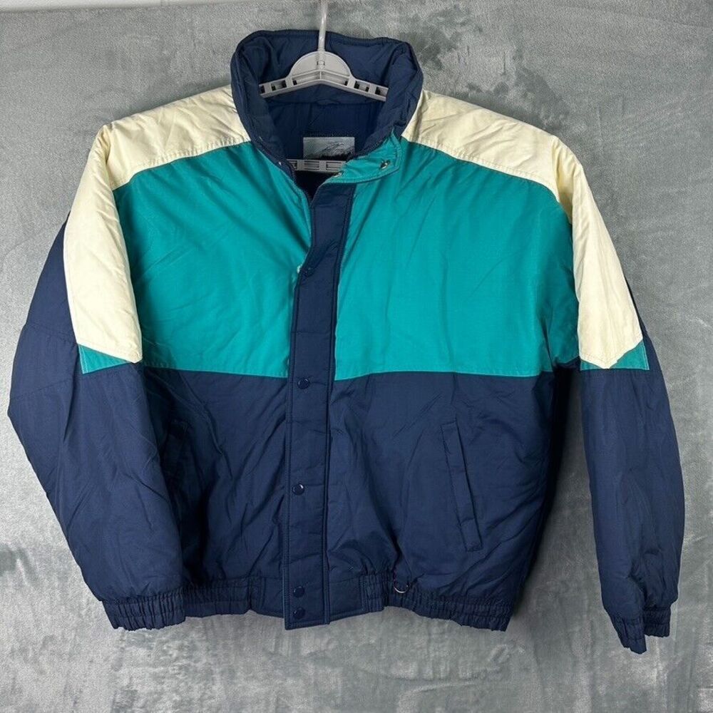 vintage fieldmaster jacket mens blue white puffer size XLT